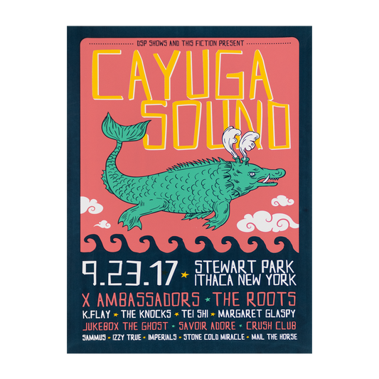 Cayuga Sound Tour Poster - Blue